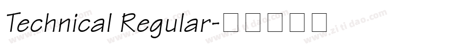 Technical Regular字体转换